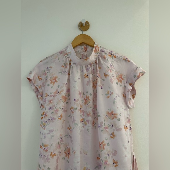 Cloth & Stone Floral Back Button Dress Size L / Pastel Pink - Picture 3 of 11